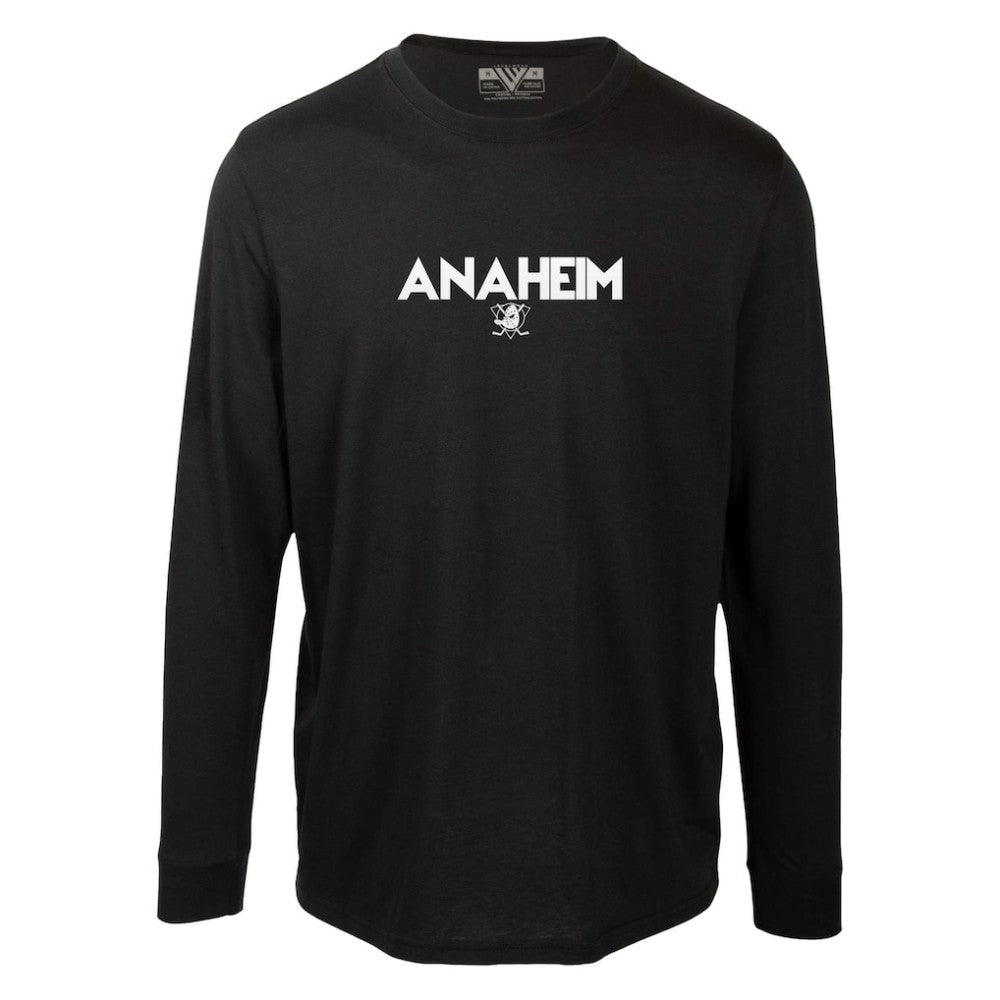 NHL Anaheim Ducks Levelwear Oscar City Capsule Long Sleeve T-Shirt - Black