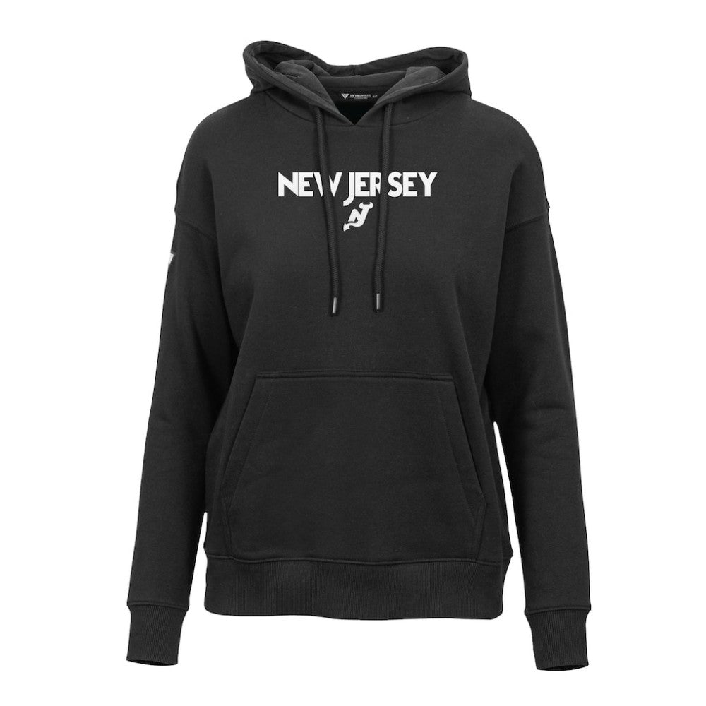 NHL New Jersey Devils Levelwear Women's Adorn City Capsule Pullover Hoodie - Black