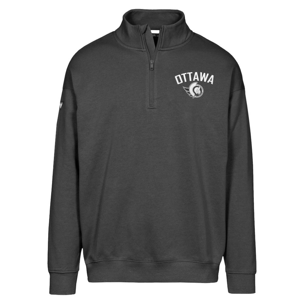 NHL Ottawa Senators Levelwear Murray City Capsule Quarter-Zip Sweatshirt - Black