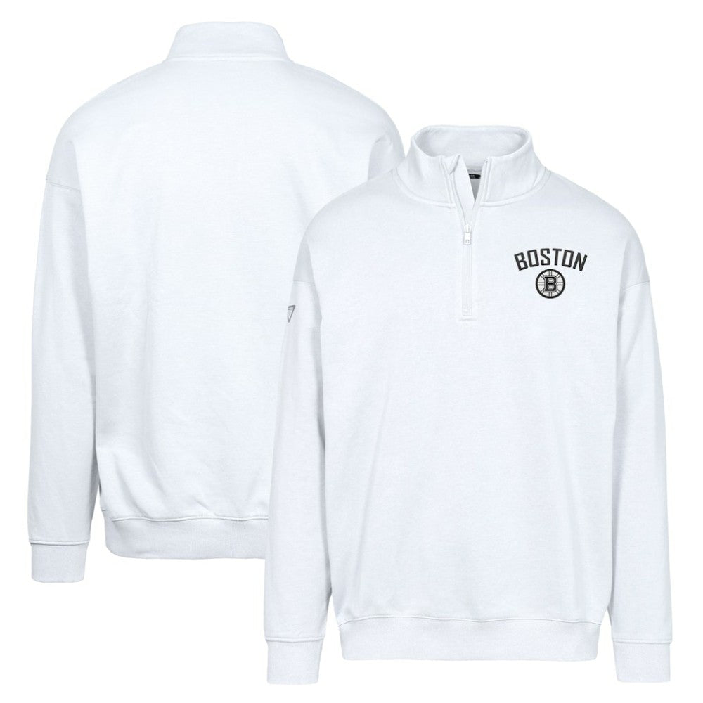 NHL Boston Bruins Levelwear Murray City Capsule Quarter-Zip Sweatshirt - White