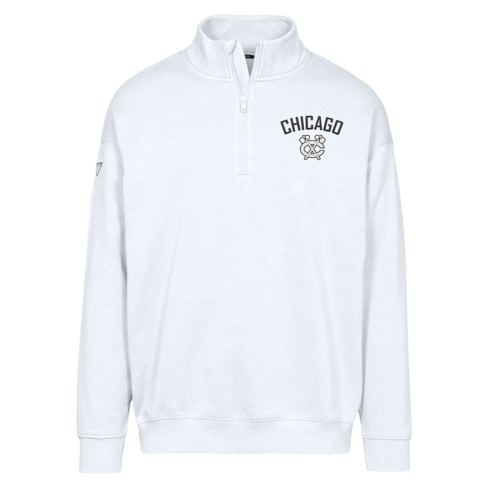 NHL Chicago Blackhawks Levelwear Murray City Capsule Quarter-Zip Sweatshirt - White