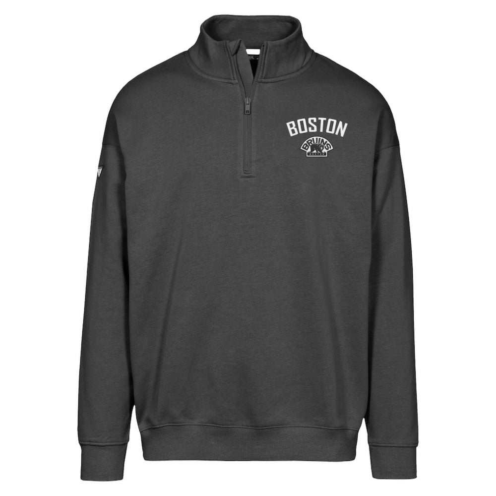 NHL Boston Bruins Levelwear Murray City Capsule Quarter-Zip Sweatshirt - Black