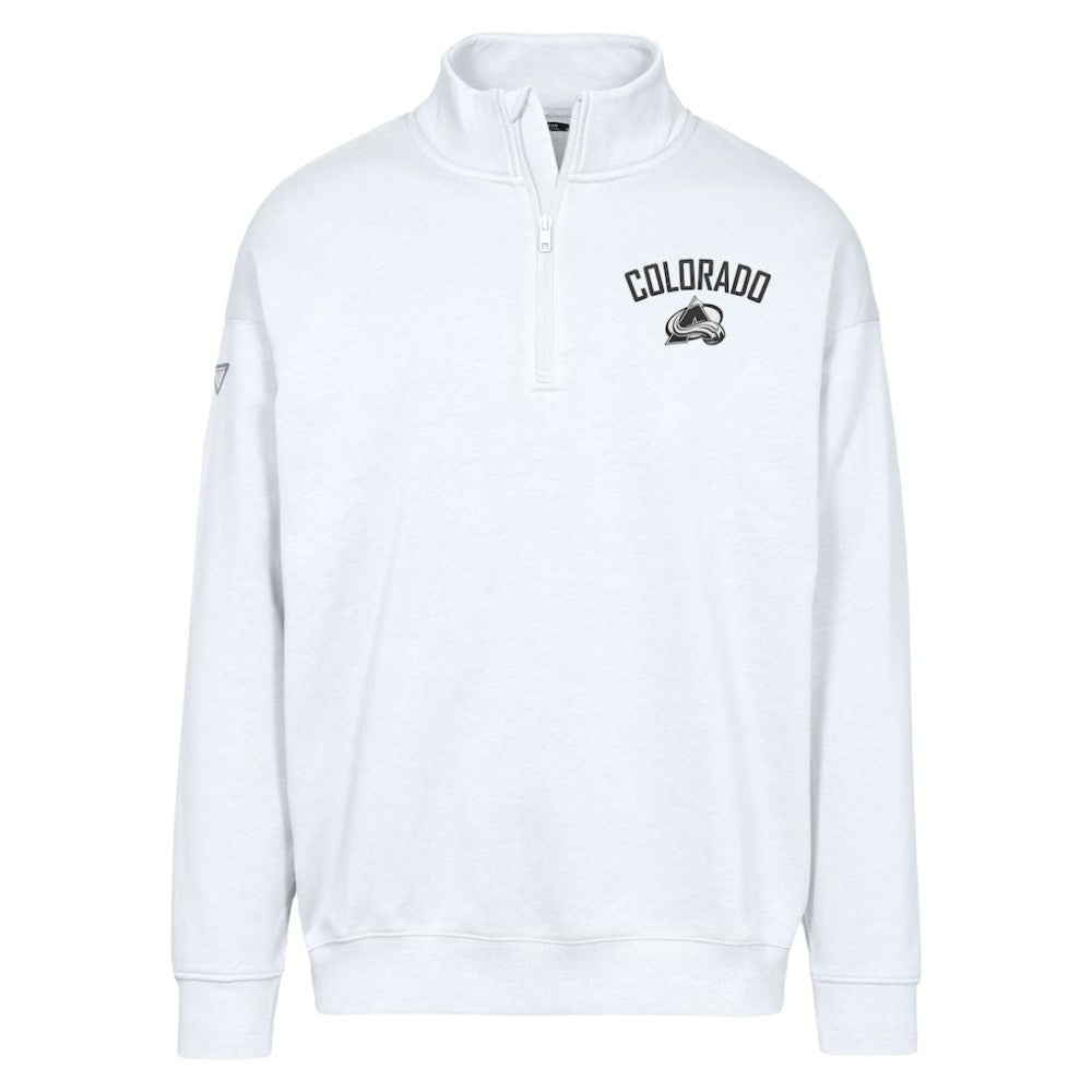 NHL Colorado Avalanche Levelwear Murray City Capsule Quarter-Zip Sweatshirt - White