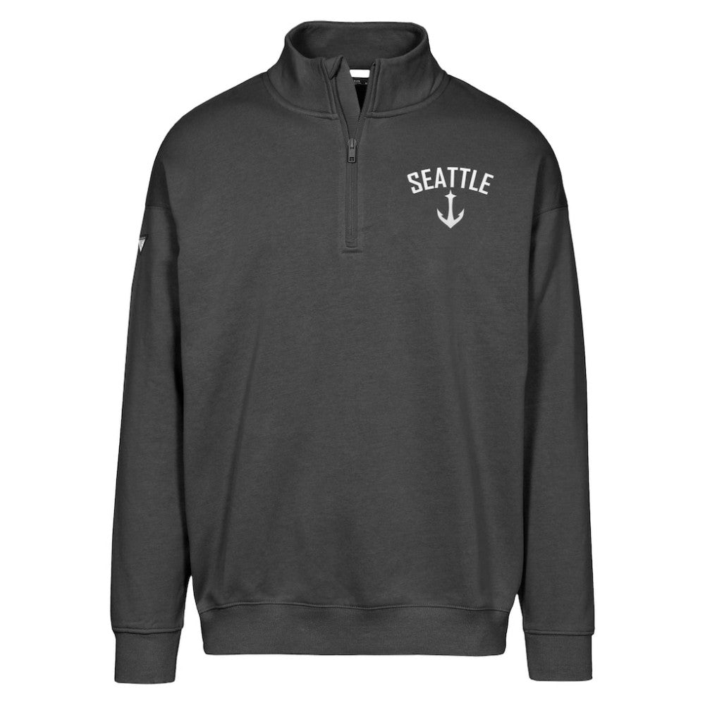 NHL Seattle Kraken Levelwear Murray City Capsule Quarter-Zip Sweatshirt - Black
