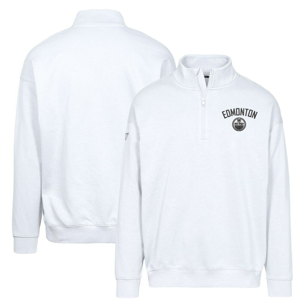 NHL Edmonton Oilers Levelwear Murray City Capsule Quarter-Zip Sweatshirt - White