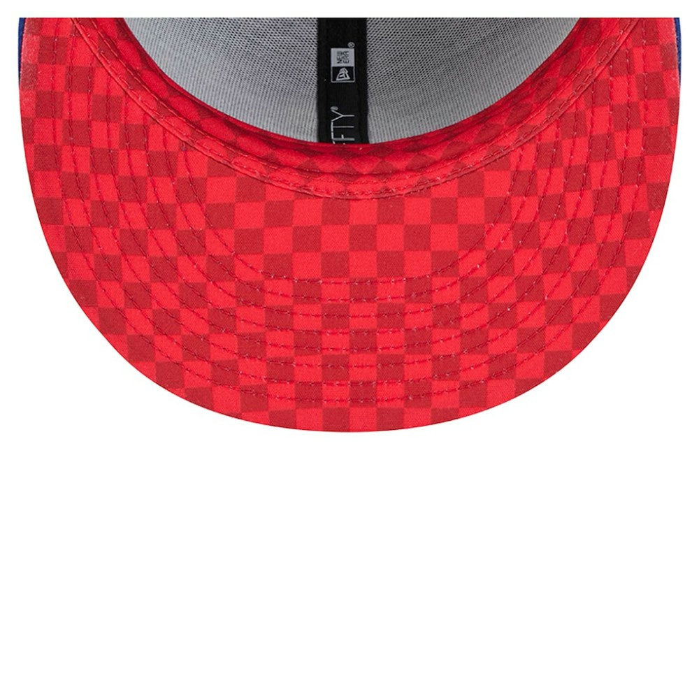 Chicago Cubs New Era Checkered Undervisor 59FIFTY Fitted Hat - Royal Hats