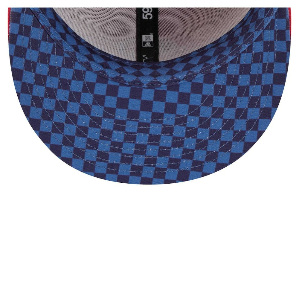 Philadelphia Phillies New Era Checkered Undervisor 59FIFTY Fitted Hat - Red Hats
