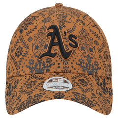 Athletics New Era Women's Vintage Deco 9TWENTY Adjustable Hat - Brown Hats