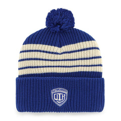 NHL New York Rangers '47 Old Time Hockey Barn Cuffed Knit Hat with Pom - Blue