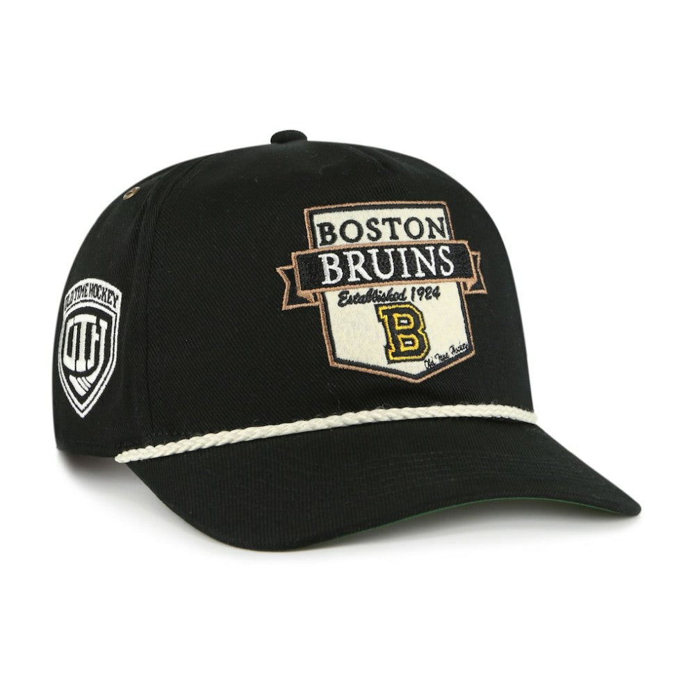 NHL Boston Bruins '47 Old Time Hockey Rafter Sure Shot Hitch Adjustable Hat - Black