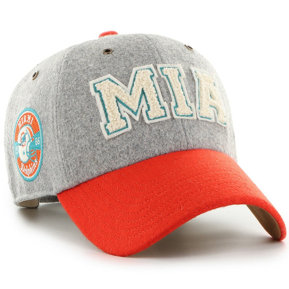 Miami Dolphins Stoney Clover Lane x '47 Unisex Block Clean Up Adjustable Hat Gray/Orange