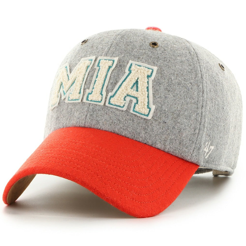 Miami Dolphins Stoney Clover Lane x '47 Unisex Block Clean Up Adjustable Hat Gray/Orange