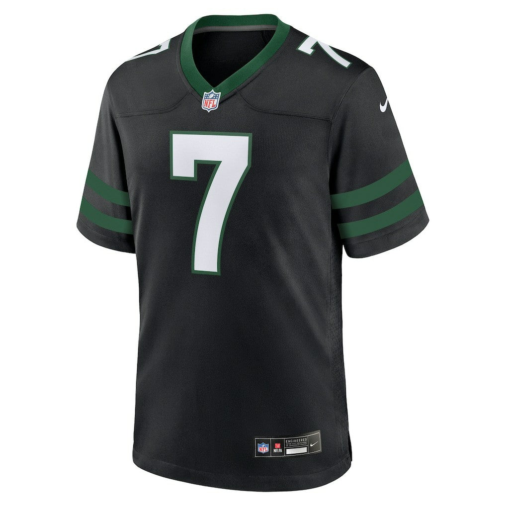 Justin Fields New York Jets Game Jersey Stealth Black