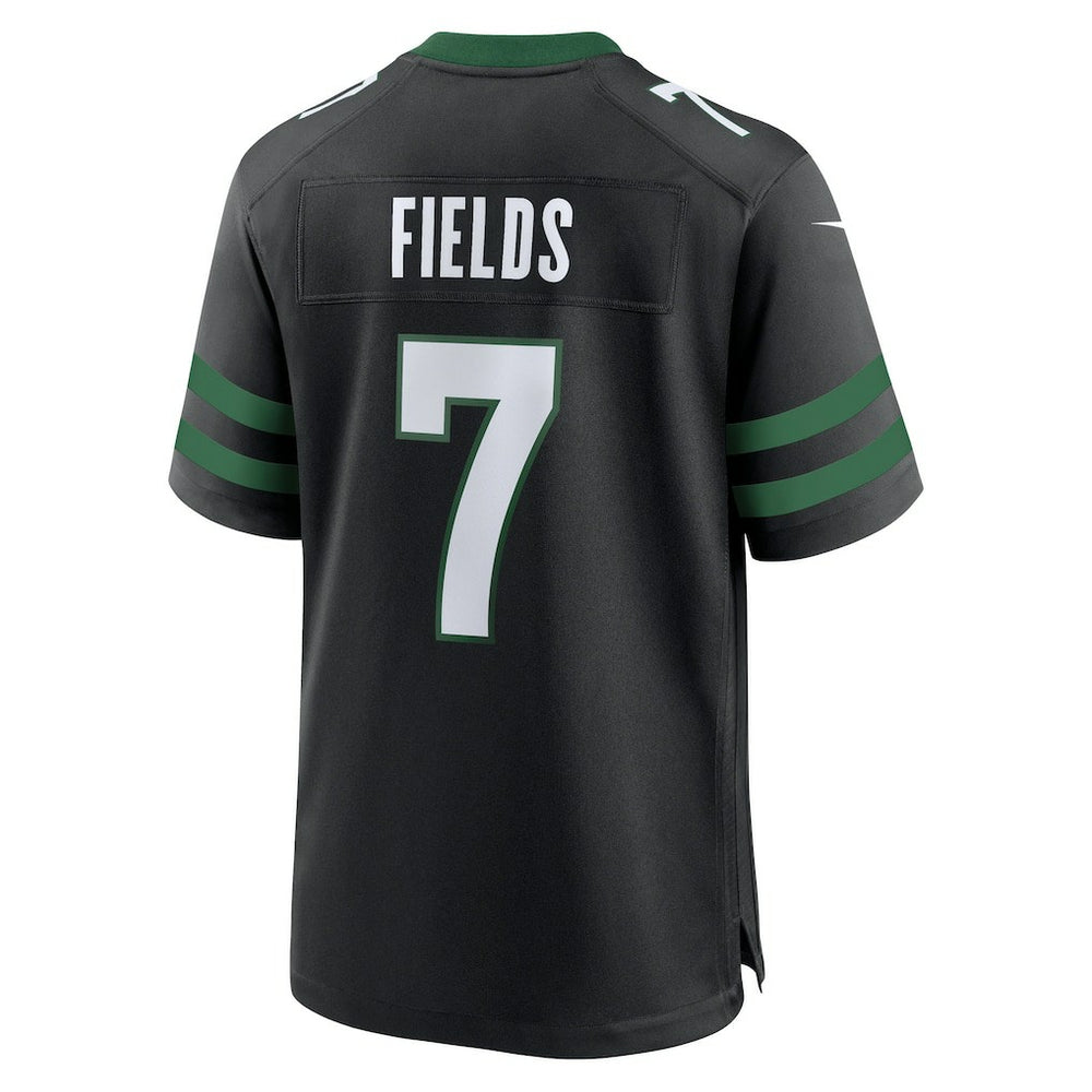 Justin Fields New York Jets Game Jersey Stealth Black