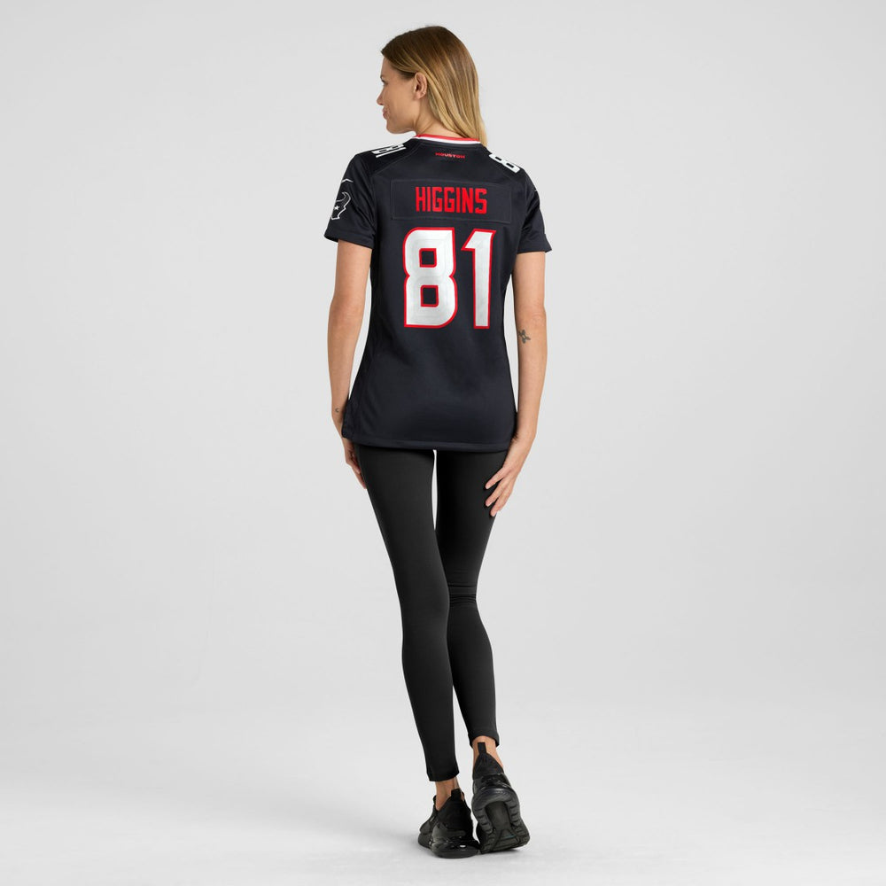 Jayden Higgins Houston Texans Women's Game Jersey Navy