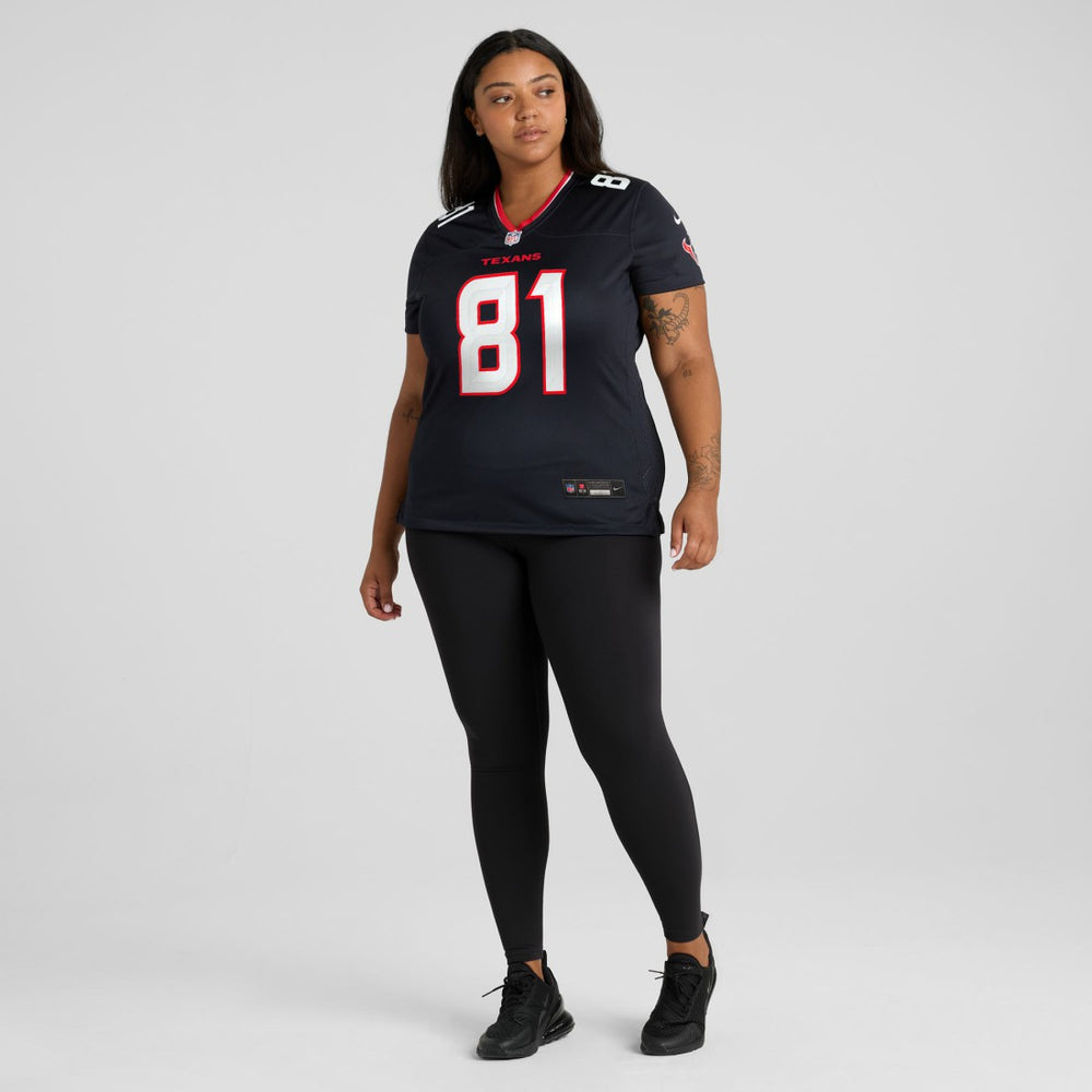 Jayden Higgins Houston Texans Women's Game Jersey Navy