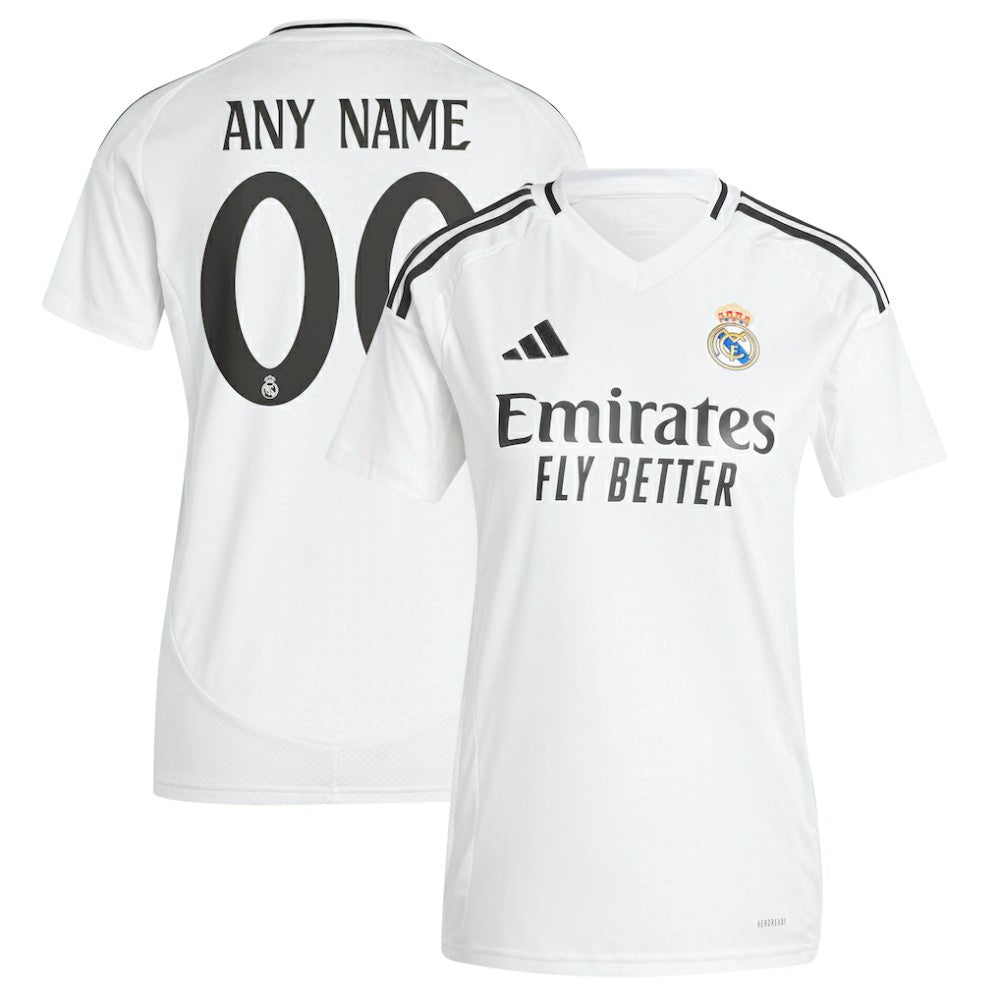 Real Madrid Women's 2024/25 Home Replica Custom Jersey White