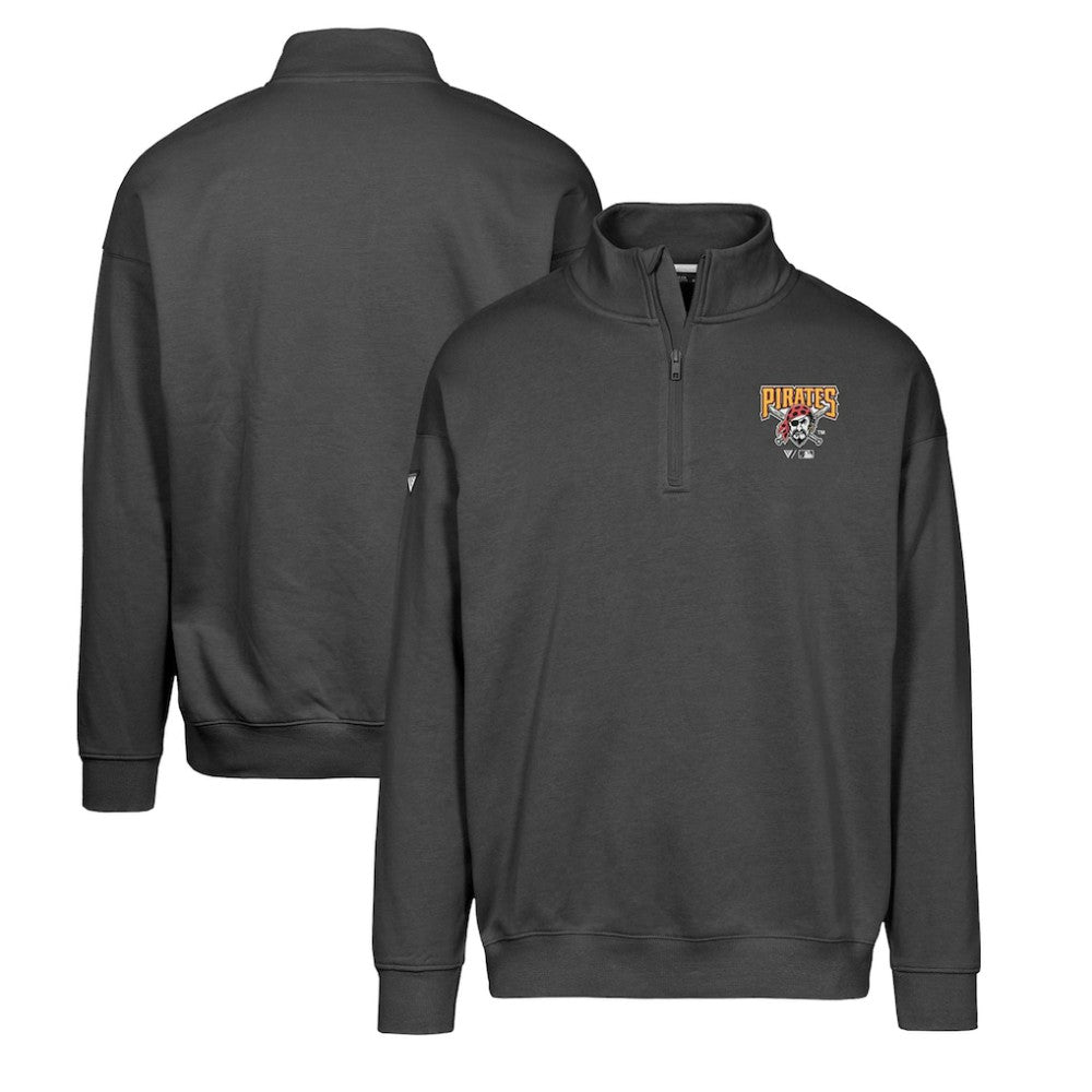 Pittsburgh Pirates Levelwear Murray Core Logo Quarter-Zip Pullover Top - Black Pullover