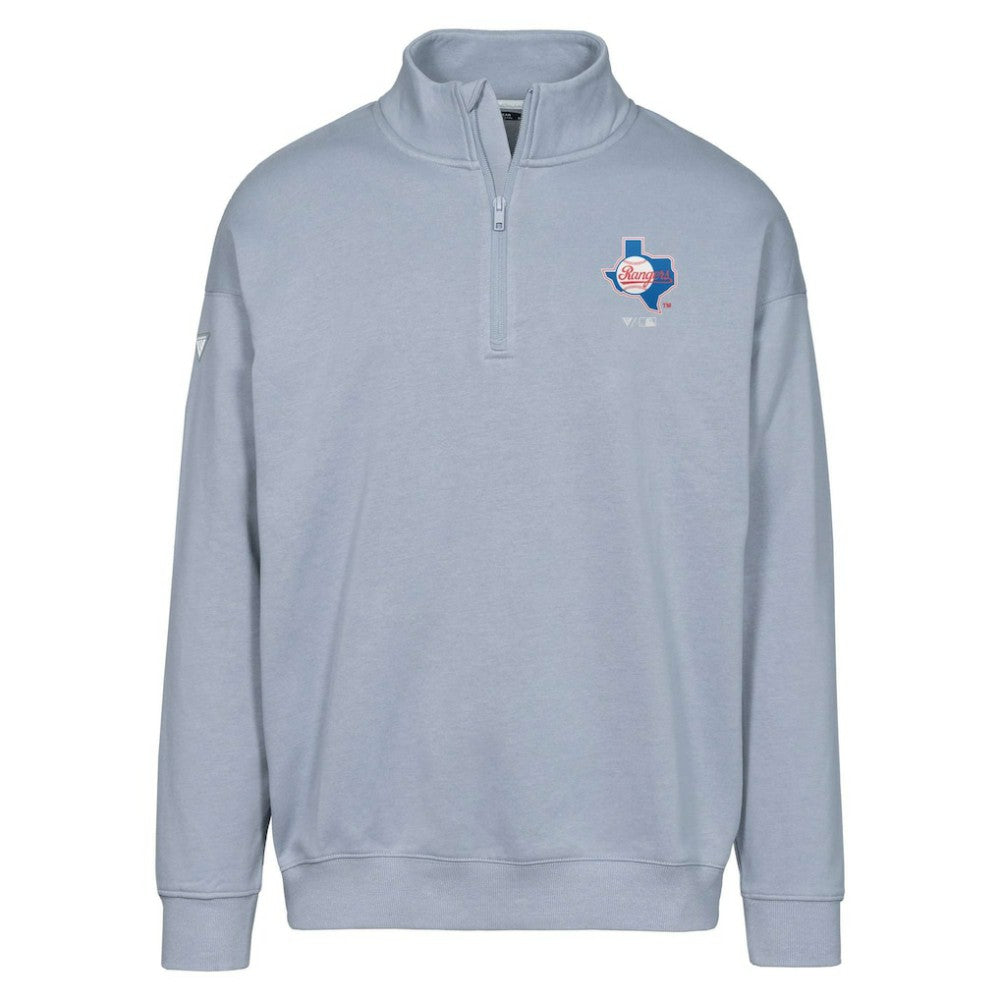 Texas Rangers Levelwear Murray Core Logo Quarter-Zip Pullover Top - Gray Pullover