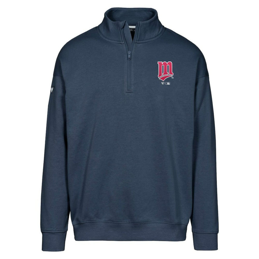 Minnesota Twins Levelwear Murray Core Logo Quarter-Zip Pullover Top - Navy Pullover