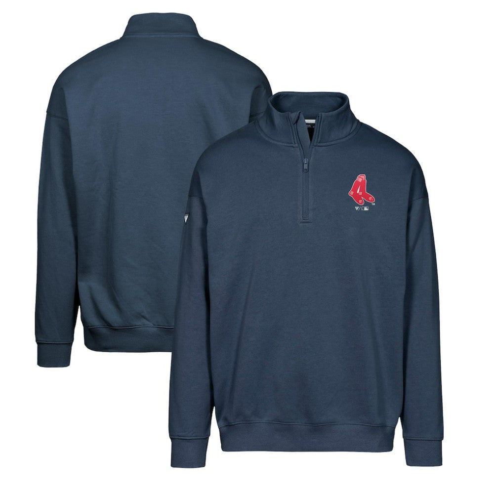 Boston Red Sox Levelwear Murray Core Logo Quarter-Zip Pullover Top - Navy Pullover