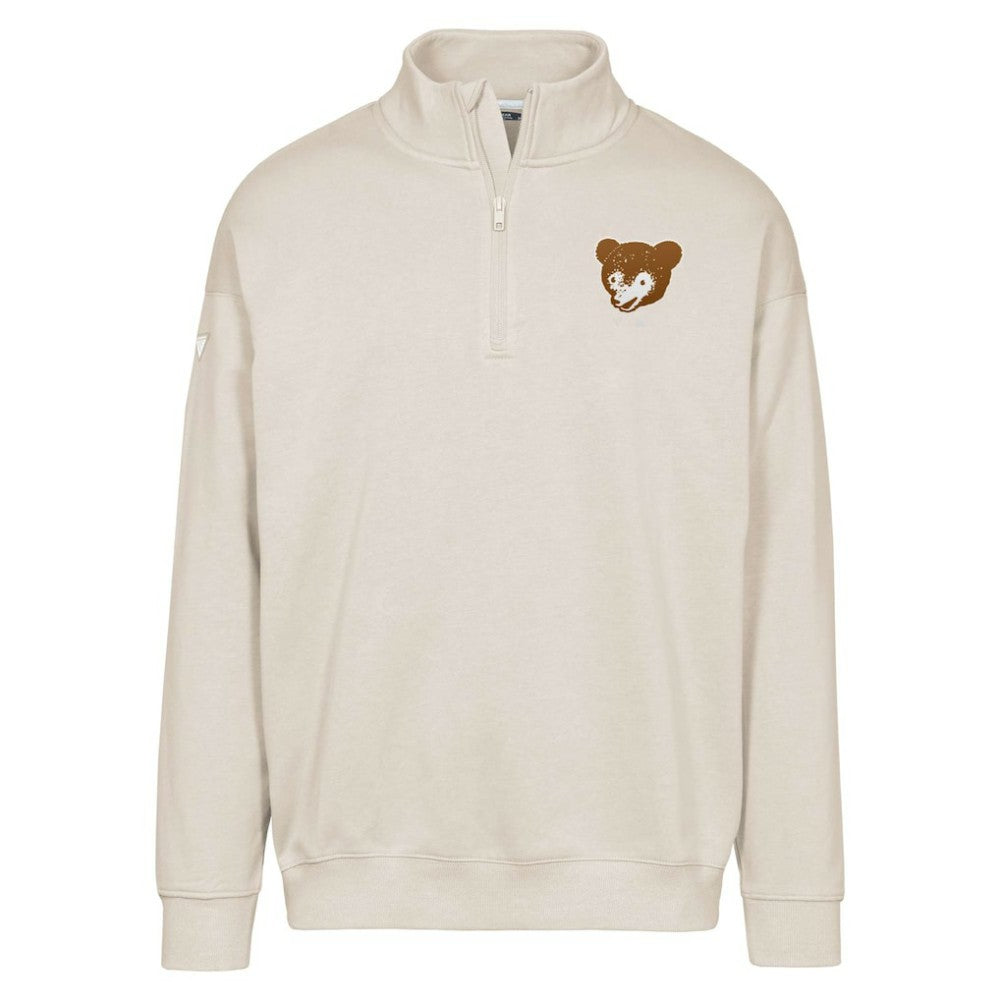 Chicago Cubs Levelwear Murray Core Logo Quarter-Zip Pullover Top - Khaki Pullover