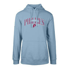 Philadelphia Phillies Levelwear Cooperstown Collection Podium Retro Spellout Pullover Hoodie - Light Blue Hoodies