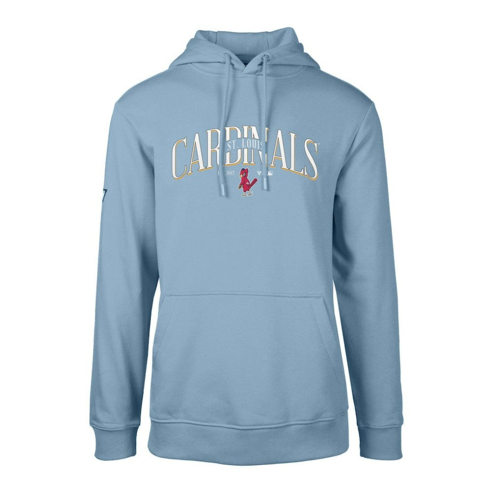 St. Louis Cardinals Levelwear Cooperstown Collection Podium Retro Spellout Pullover Hoodie - Light Blue Hoodies