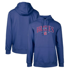 Atlanta Braves Levelwear Cooperstown Collection Podium Retro Spellout Pullover Hoodie - Royal Hoodies