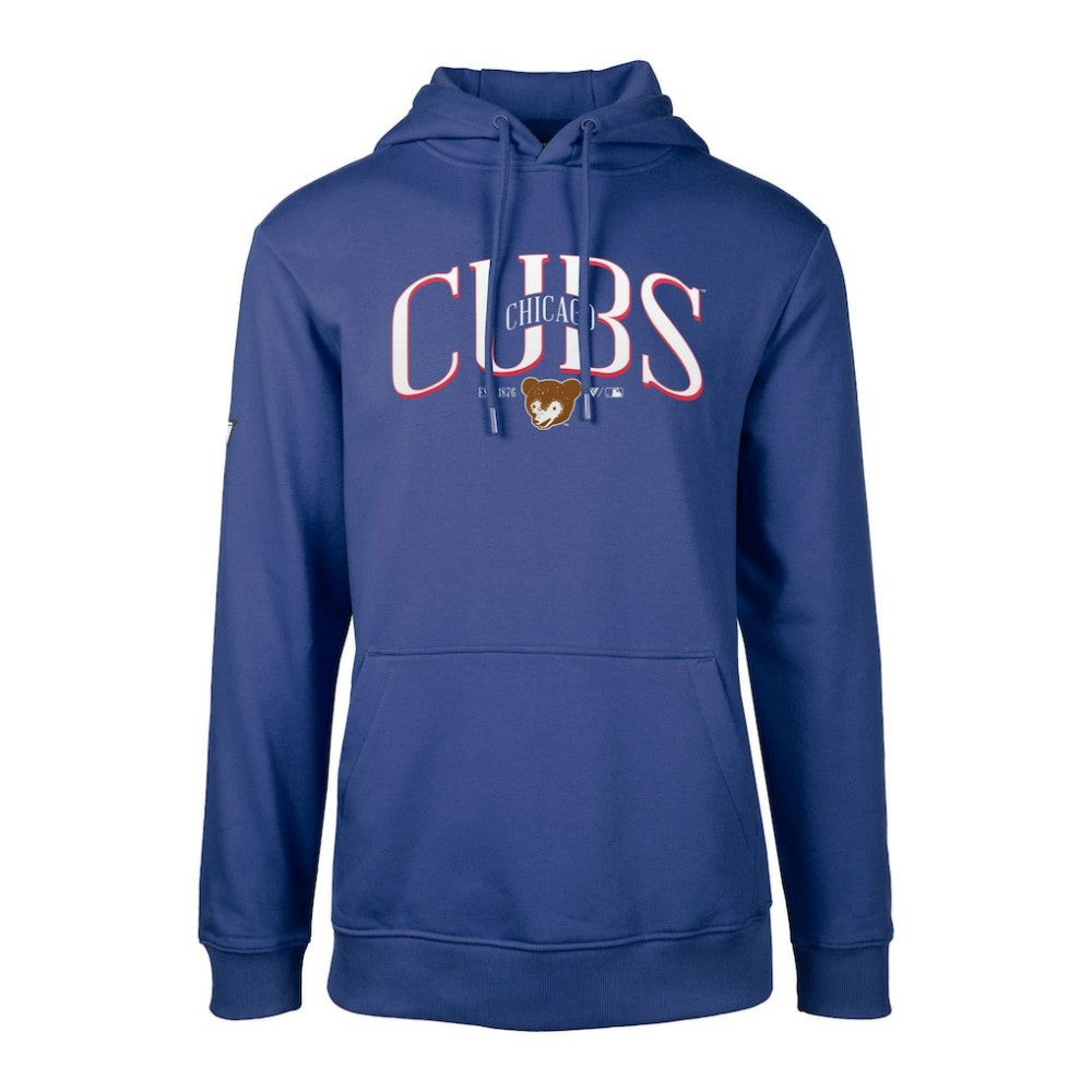 Chicago Cubs Levelwear Cooperstown Collection Podium Retro Spellout Pullover Hoodie - Royal Hoodies