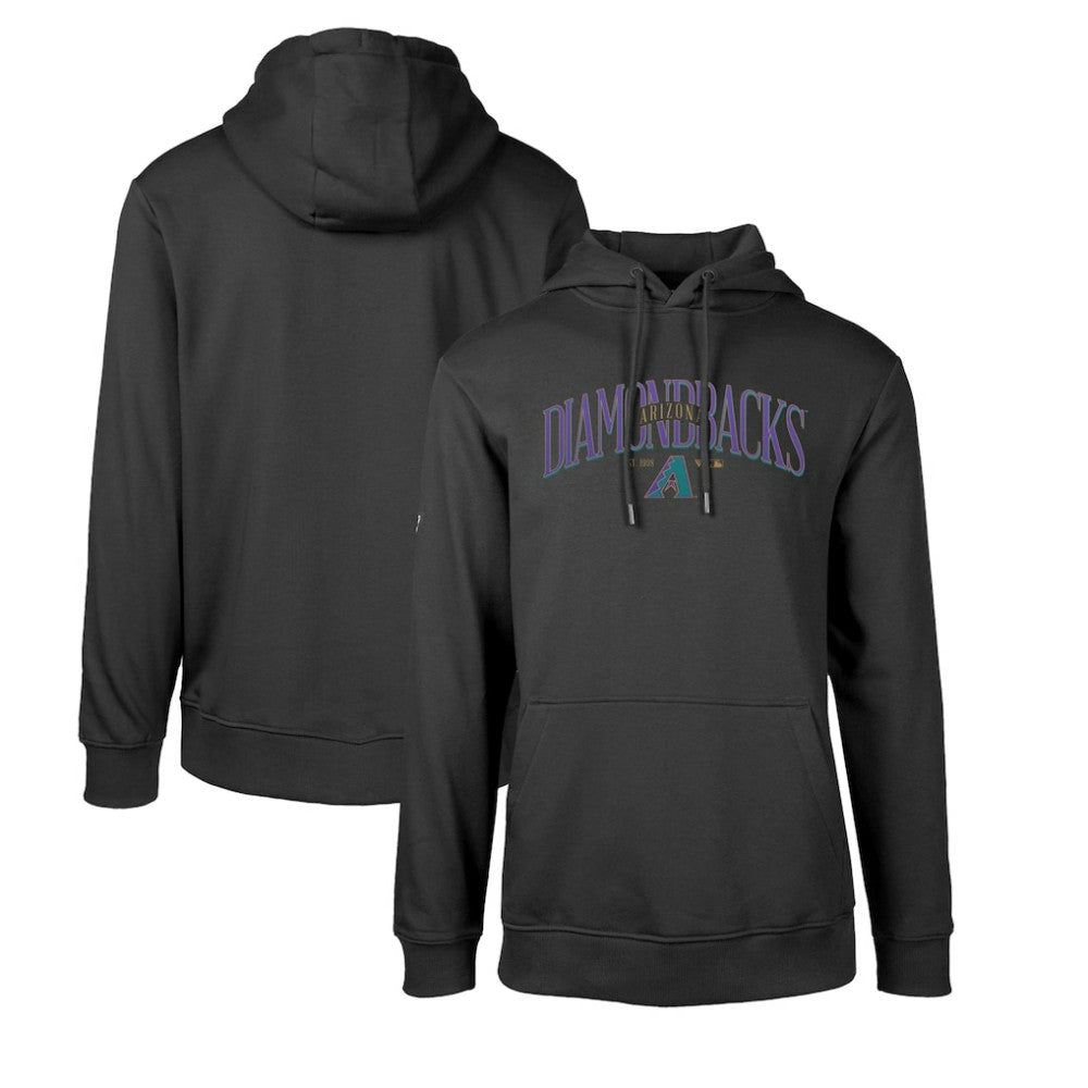 Arizona Diamondbacks Levelwear Cooperstown Collection Podium Retro Spellout Pullover Hoodie - Black Hoodies