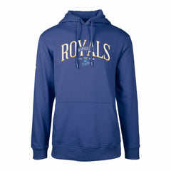 Kansas City Royals Levelwear Cooperstown Collection Podium Retro Spellout Pullover Hoodie - Royal Hoodies