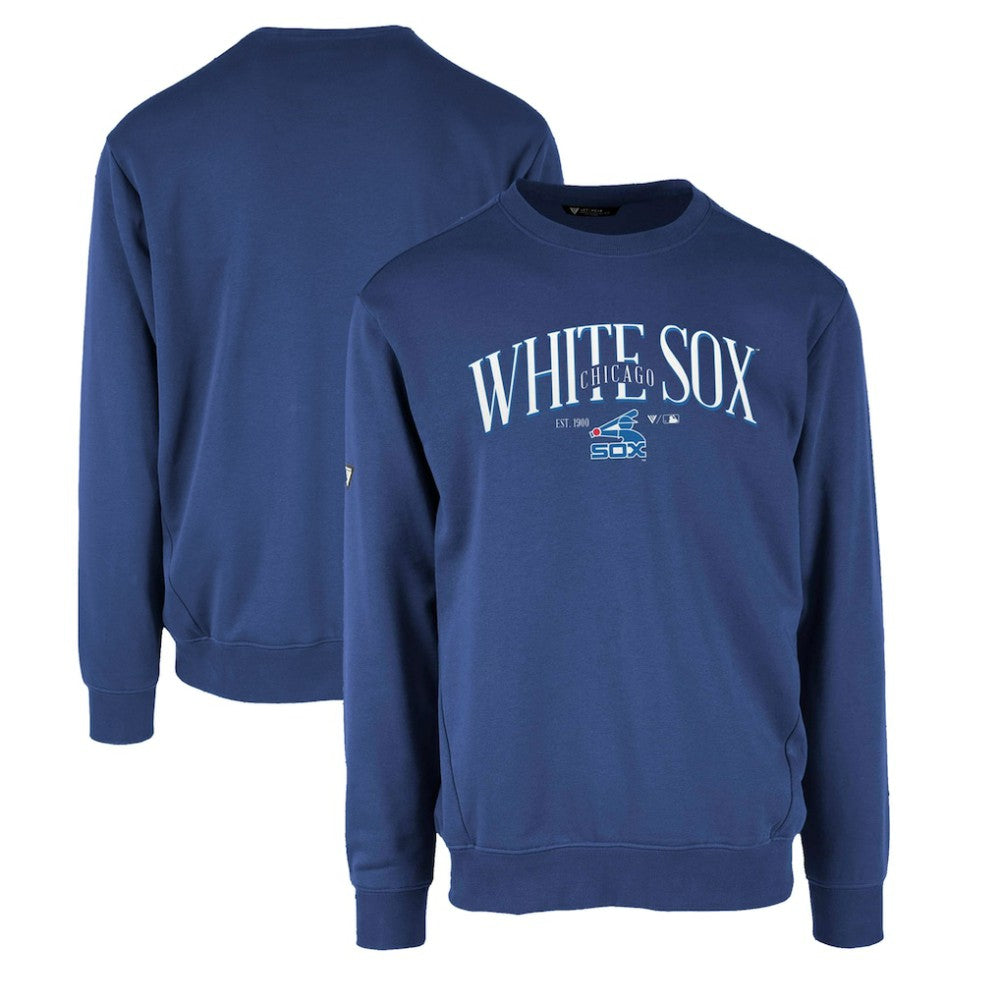 Chicago White Sox Levelwear Zane Cooperstown Collection Retro Spellout Pullover Sweatshirt - Royal Pullover