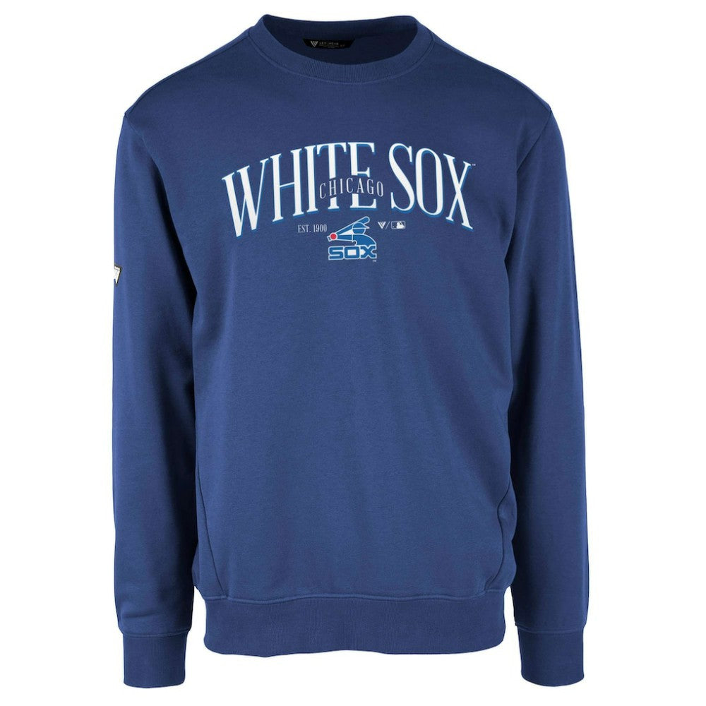 Chicago White Sox Levelwear Zane Cooperstown Collection Retro Spellout Pullover Sweatshirt - Royal Pullover