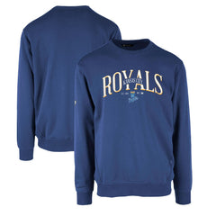 Kansas City Royals Levelwear Zane Cooperstown Collection Retro Spellout Pullover Sweatshirt - Royal Pullover