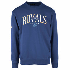 Kansas City Royals Levelwear Zane Cooperstown Collection Retro Spellout Pullover Sweatshirt - Royal Pullover