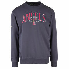 Los Angeles Angels Levelwear Zane Cooperstown Collection Retro Spellout Pullover Sweatshirt - Navy Pullover