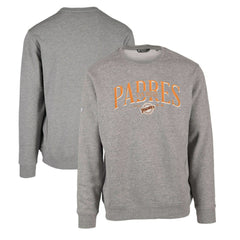 San Diego Padres Levelwear Zane Cooperstown Collection Retro Spellout Pullover Sweatshirt - Gray Pullover