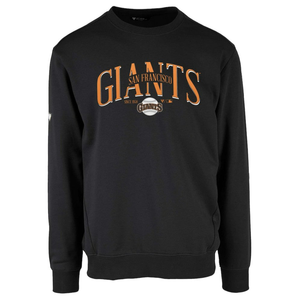 San Francisco Giants Levelwear Zane Cooperstown Collection Retro Spellout Pullover Sweatshirt - Black Pullover