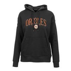 Baltimore Orioles Levelwear Women's Adorn Cooperstown Collection Retro Spellout Pullover Hoodie - Black Hoodies