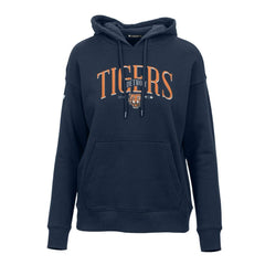 Detroit Tigers Levelwear Women's Adorn Cooperstown Collection Retro Spellout Pullover Hoodie - Navy Hoodies