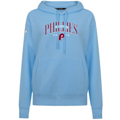 Philadelphia Phillies Levelwear Women's Adorn Cooperstown Collection Retro Spellout Pullover Hoodie - Blue Hoodies