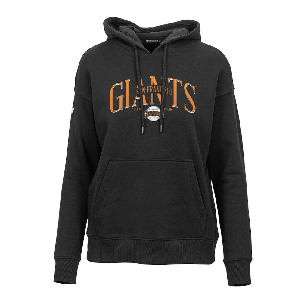 San Francisco Giants Levelwear Women's Adorn Cooperstown Collection Retro Spellout Pullover Hoodie - Black Hoodies