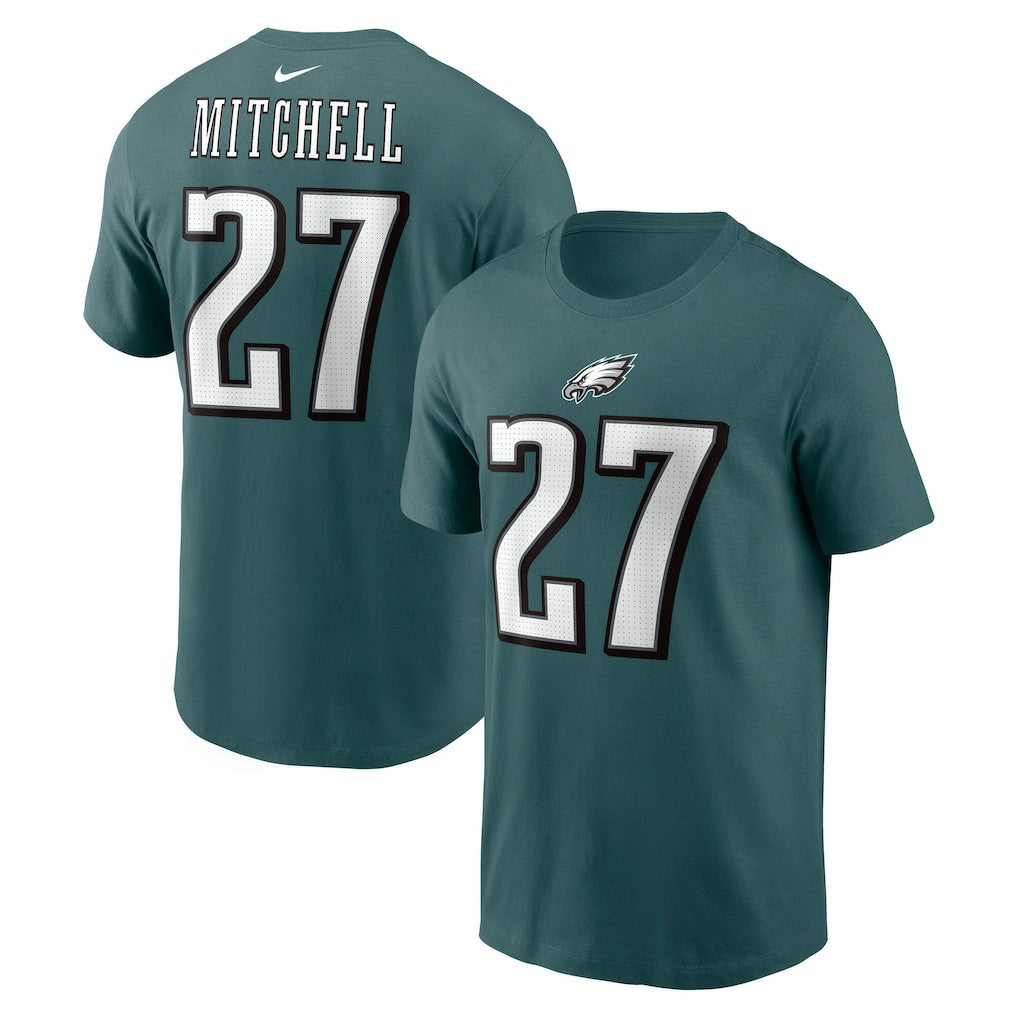 Quinyon Mitchell Philadelphia Eagles Name & Number T-Shirt Green