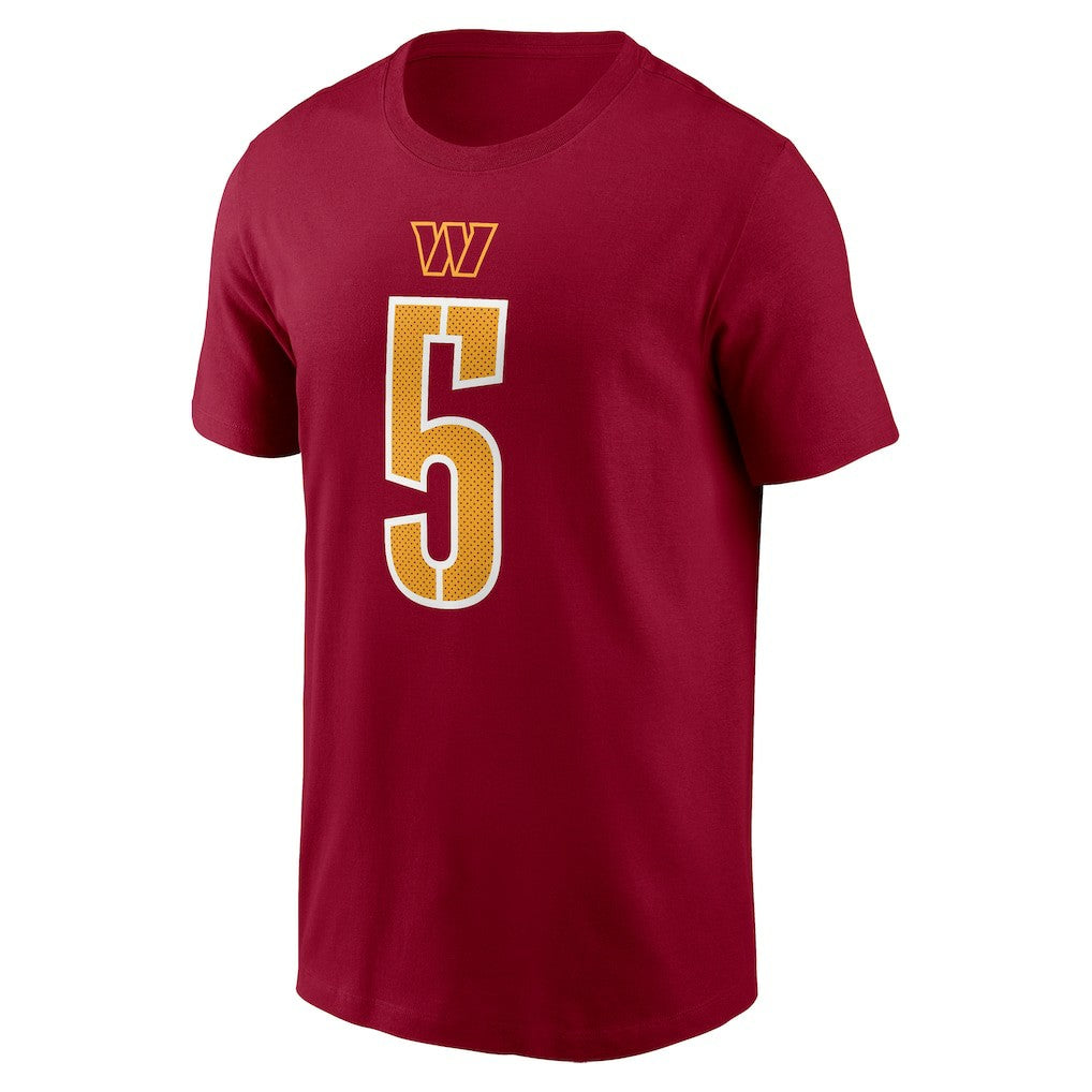 Jayden Daniels Washington Commanders Name & Number T-Shirt Burgundy