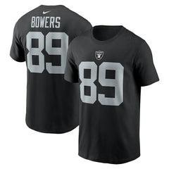 Brock Bowers Las Vegas Raiders Name & Number T-Shirt Black