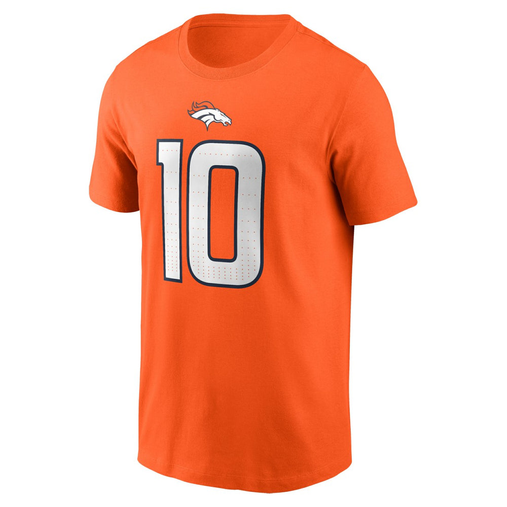 Bo Nix Denver Broncos Name & Number T-Shirt Orange