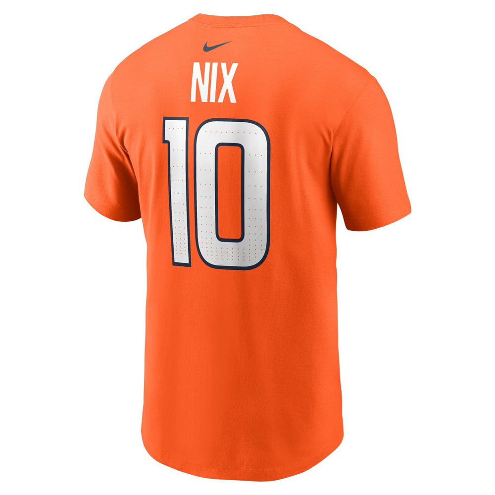 Bo Nix Denver Broncos Name & Number T-Shirt Orange