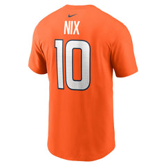 Bo Nix Denver Broncos Name & Number T-Shirt Orange