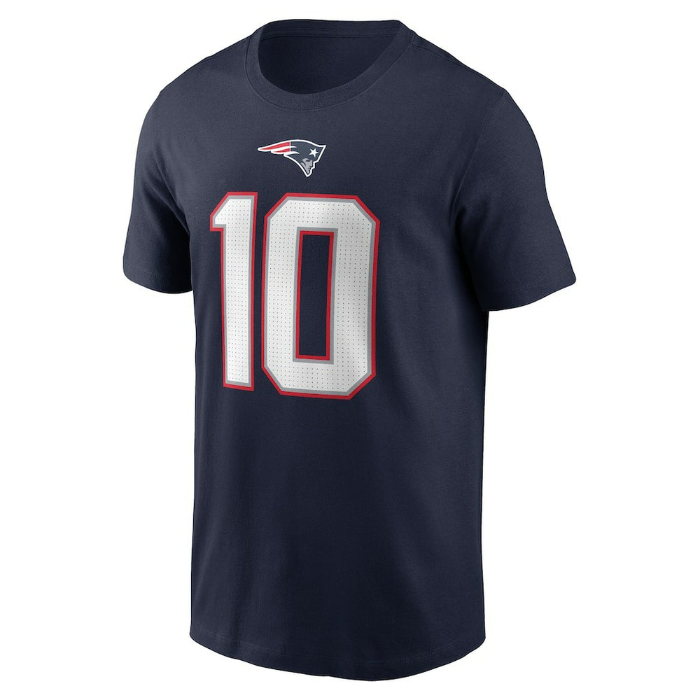 Drake Maye New England Patriots Name & Number T-Shirt Navy